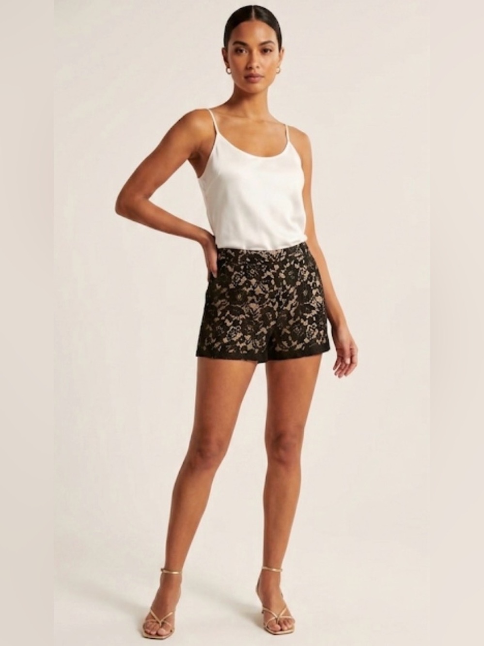 Jennifer Lopez Lace Overlay Shorts